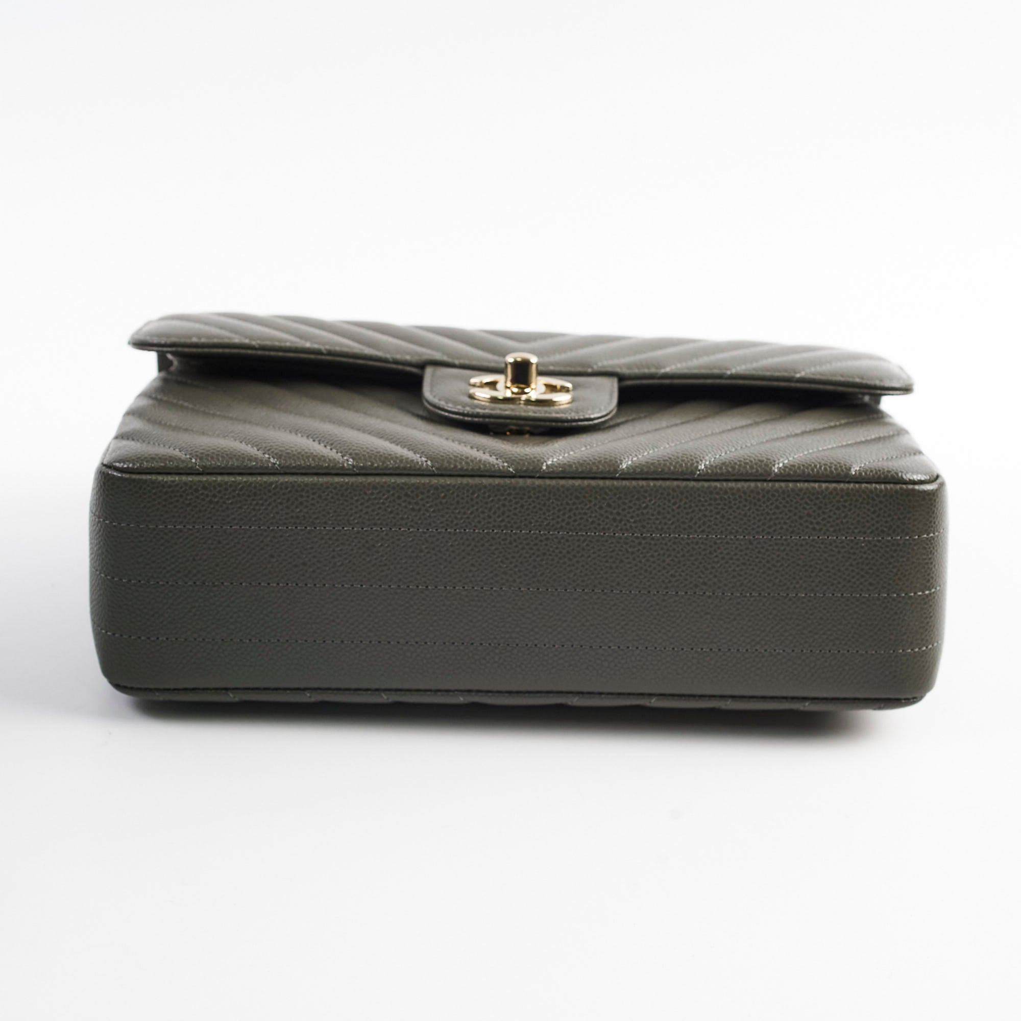 Chanel 20B Caviar Chevron Small Classic Flap Bag Grey - Timeless Luxury Handbag for Women | Perfect for Evening Events, Date Nights & Special Occasions
