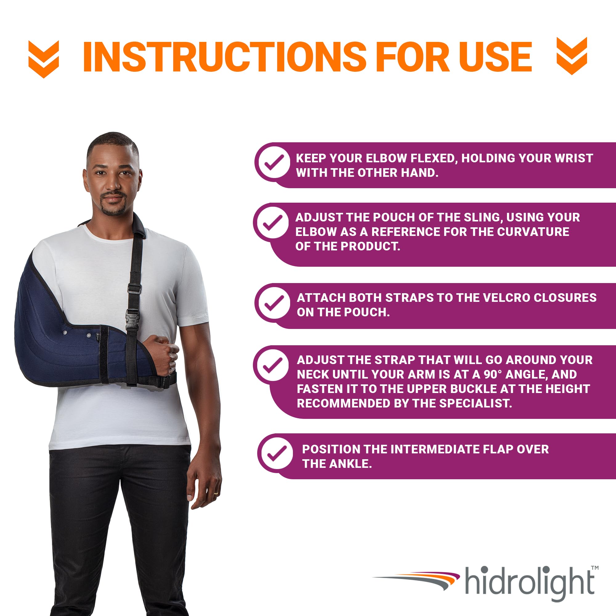 Best Arm Sling for Upper Limb Injuries - Adjustable Left & Right Arm Brace for Bursitis, Elbow Support & Rotator Cuff Recovery - Black X-Large - Ideal for Sports Injuries, Post-Surgery & Daily Mobility Support