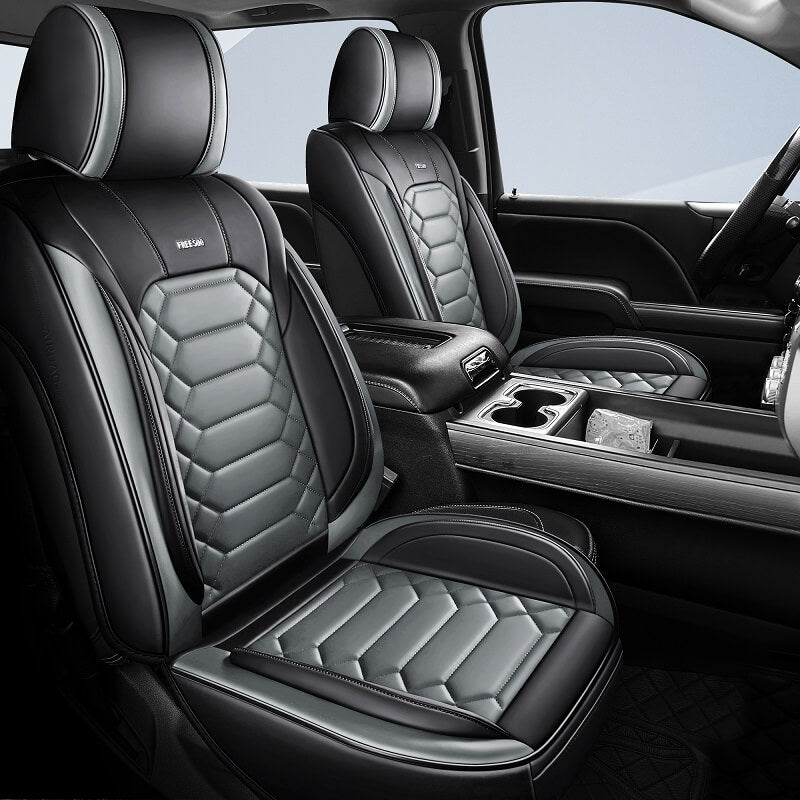 Chevrolet Silverado Universal Seat Covers - Black & Gray Waterproof Neoprene Car Seat Protectors for Trucks & SUVs | Durable Fit for 1999-2023 Models | Easy Installation & Machine Washable