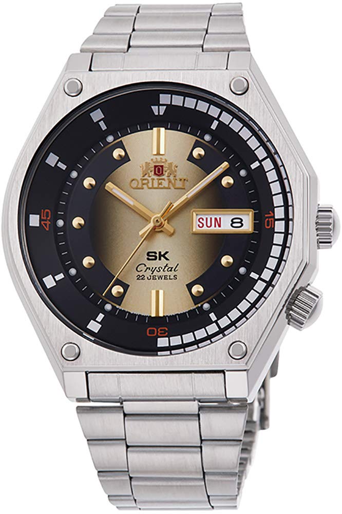 ORIENT Neo 70s Revival Vintage Automatic Mechanical Watch for Men - Stainless Steel Bracelet & Case - Manual Winding Sports Wristwatch | Retro Style, Everyday Wear, Dress Watch, Gift for Him