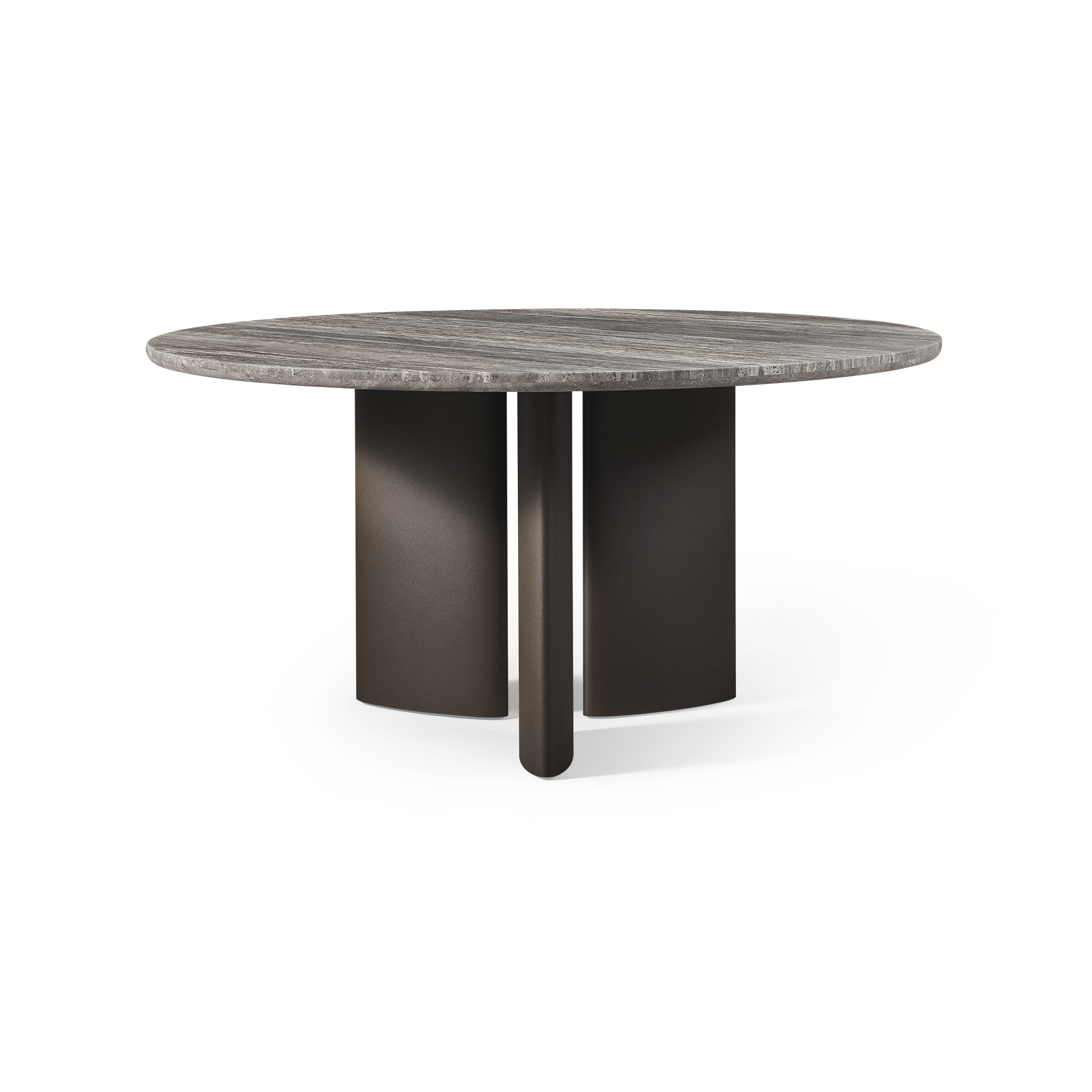 Newport 60-inch Round Aluminum Outdoor Dining Table - Weather-Resistant Patio Furniture for Garden, Poolside & Backyard Entertaining