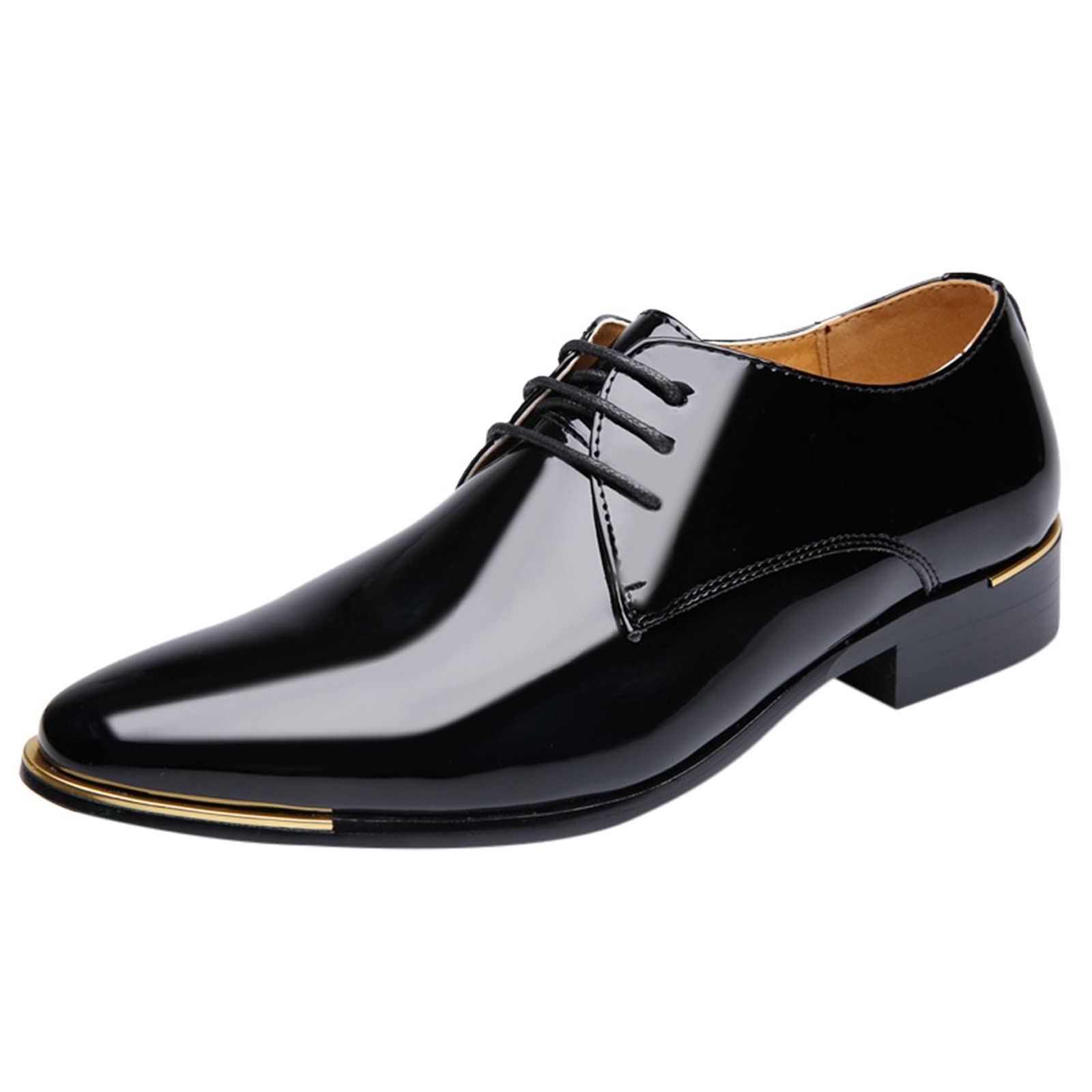 Men's Wide Toe Leather Shoes - Classic Pointed Dress & Casual Shoes for Business & Everyday Wear | Comfortable & Stylish for Office, Parties & Outdoor Events