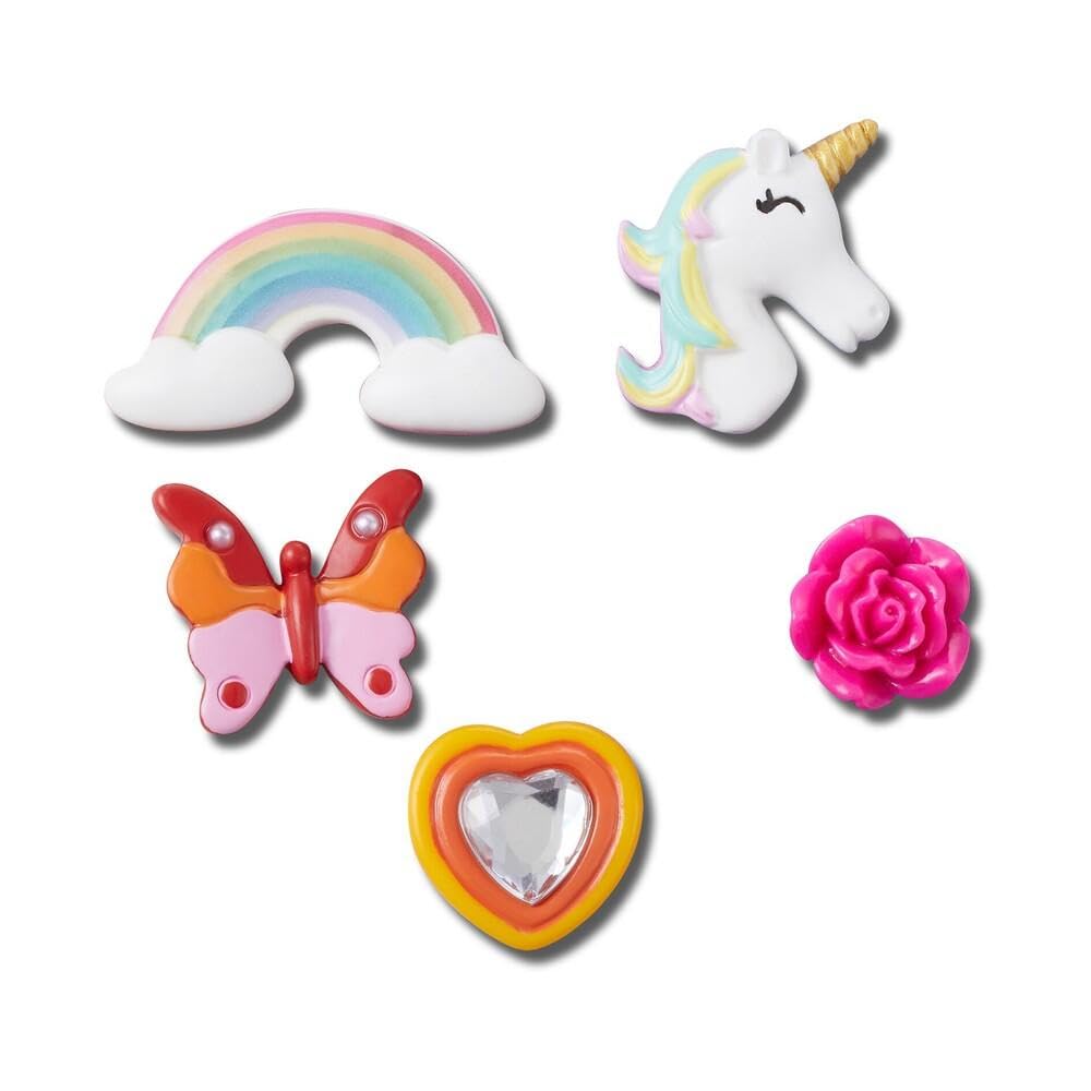 Crocs Jibbitz 5-Pack Unicorn Shoe Charms - Colorful Shoe Accessories for Crocs Clogs & Sandals - Perfect for Kids & Adults DIY Customization, Gifts, and Everyday Fun