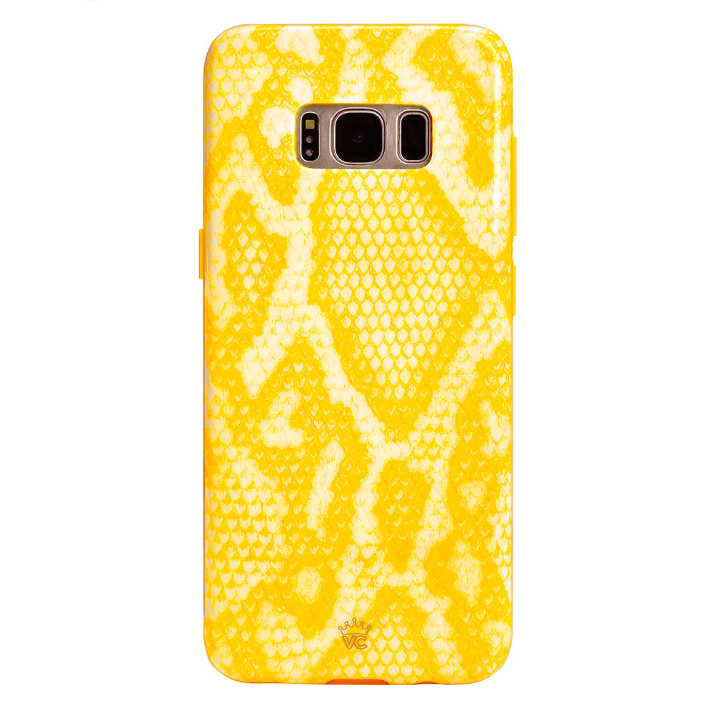 Samsung Galaxy Phone Case - Yellow Snakeskin Design - Durable Protective Cover for Samsung Galaxy S21/S20/Note 20 - Perfect for Everyday Use, Travel & Outdoor Activities