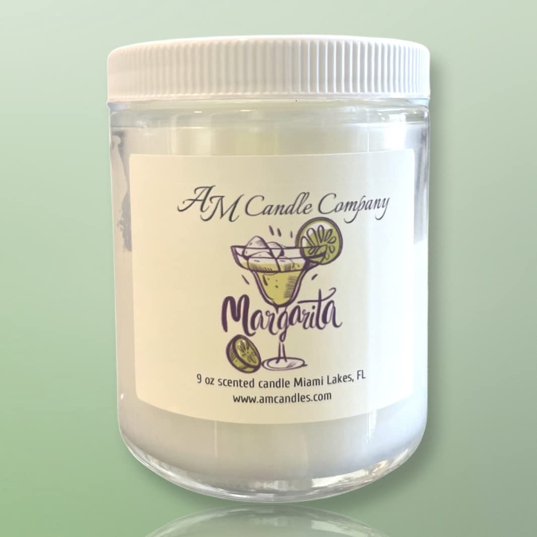 Margarita Scented Candle - Tropical Lime & Citrus Aromatherapy Candle for Relaxation, Home Decor & Gift - Perfect for Spa Nights, Yoga Sessions & Beach-Themed Parties