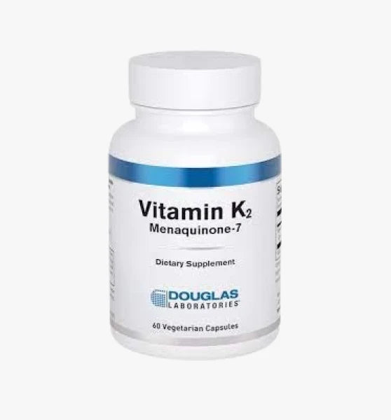 Douglas Labs Vitamin K2 Supplement - 100 mcg MK-7 for Bone & Heart Health - Supports Calcium Absorption - Vegan & Non-GMO - Ideal for Adults & Seniors - Daily Wellness Support