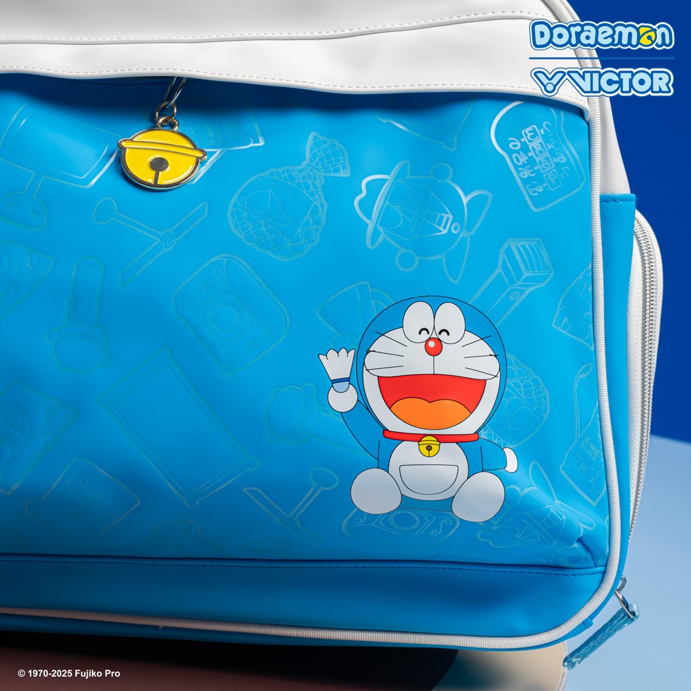 Victor X Doraemon BR5635DRM Rectangular Shoulder Bag - Stylish White & Hawaiian Blue Crossbody Purse for Women | Perfect for Work, Travel & Daily Use