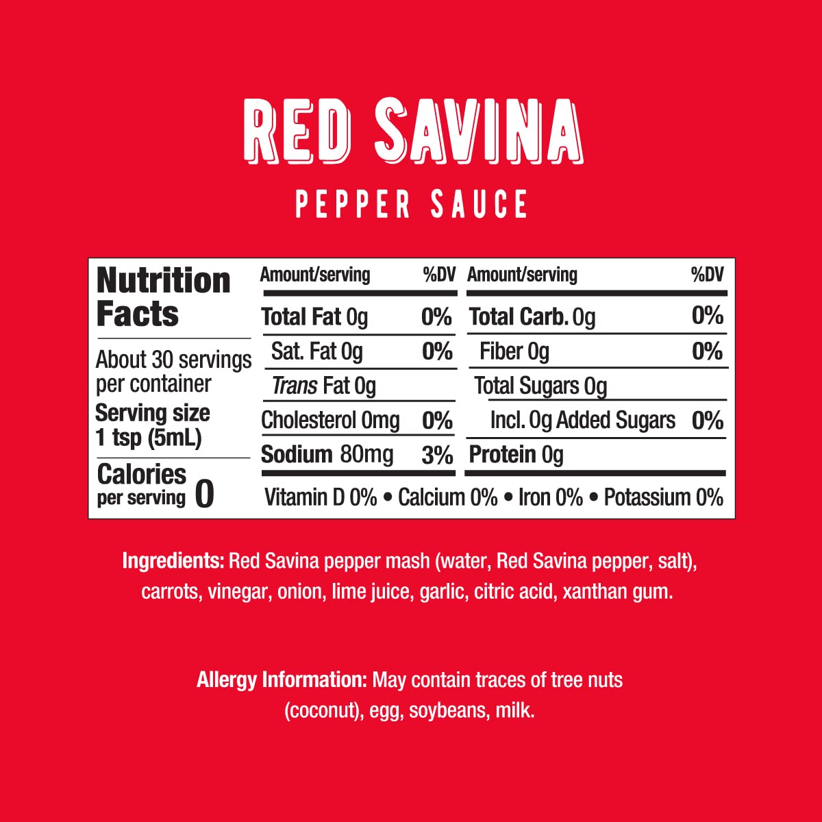 Melinda’s Red Savina Pepper Hot Sauce - Extra Spicy Habanero Hot Sauce with Fresh Ingredients, Vinegar, Carrot & Onion - 5oz Bottle (1 Pack) - Perfect for Tacos, Wings & Spicy Food Lovers