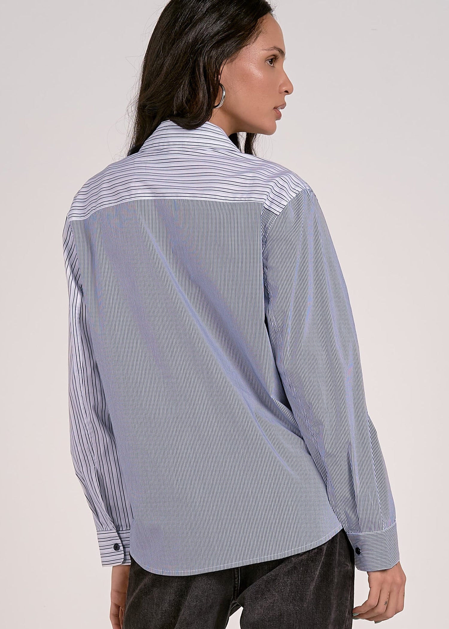 Elegant Blue Stripe Blouse for Women | Trendy Casual & Office Wear | Perfect for Work, Dating & Summer Outfits