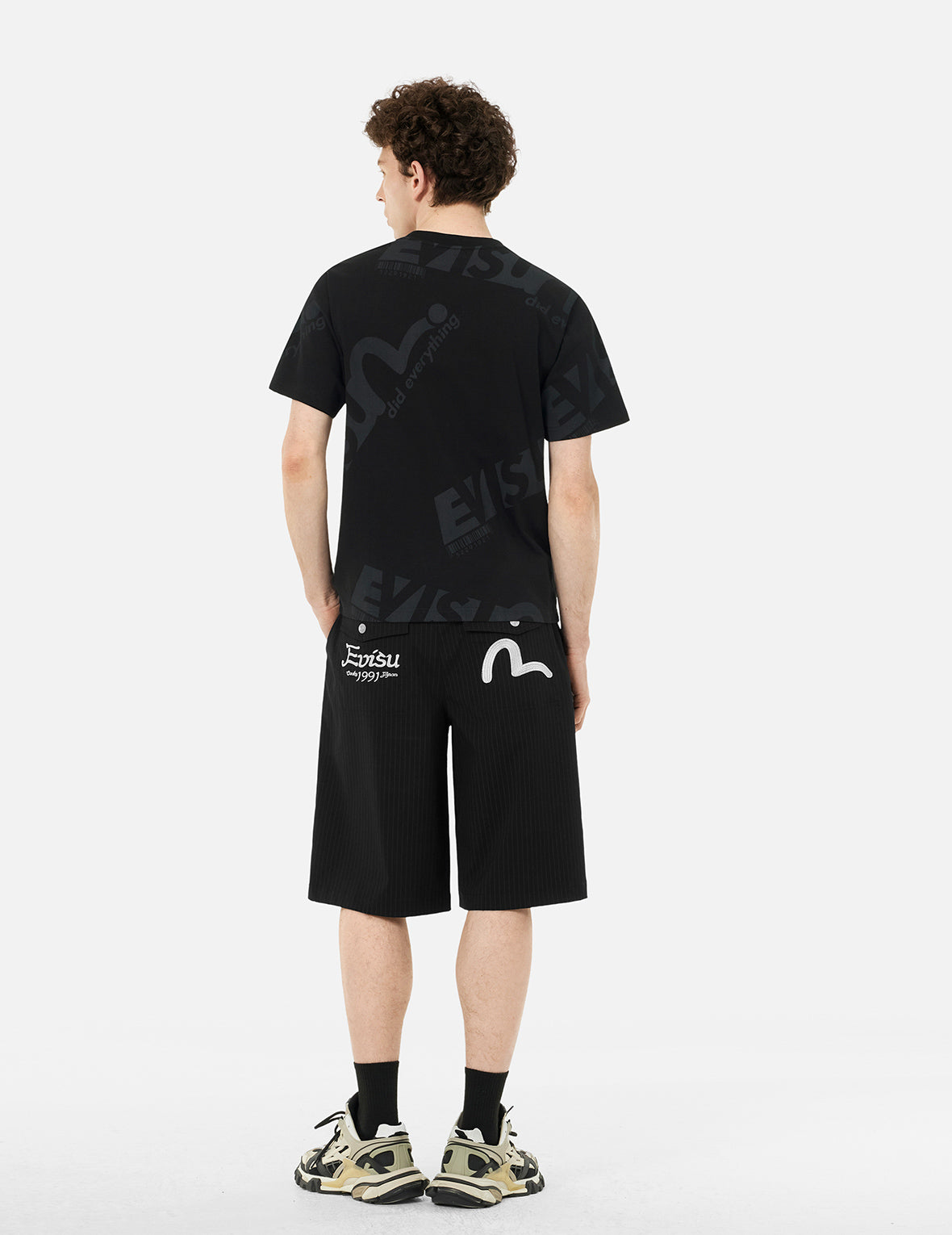Stylish Allover Logo & Seagull Print Regular Fit Cotton T-Shirt for Men - Casual Wear, Street Fashion, and Everyday Comfort