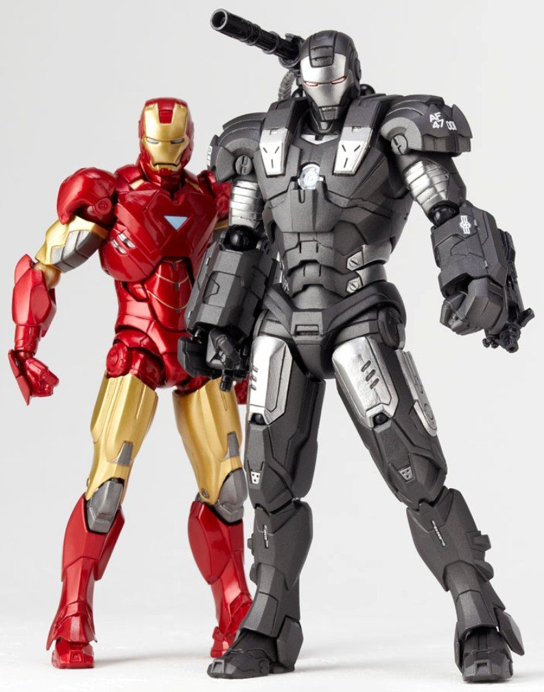 Kaiyodo Iron Man Revoltech War Machine Action Figure #031 - Highly Poseable Sci-Fi Collectible for Display & Play | Perfect for Marvel Fans & Toy Collectors