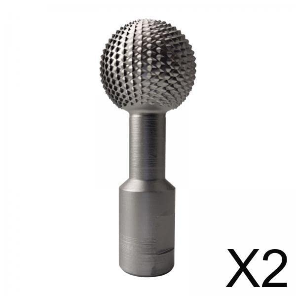 FAKEME 2X Ball Gouge Spherical Spindles Wood Carving Attachment for Angle Grinder - 10mm Wooden Groove Carving Tool for DIY Woodworking & Furniture Making