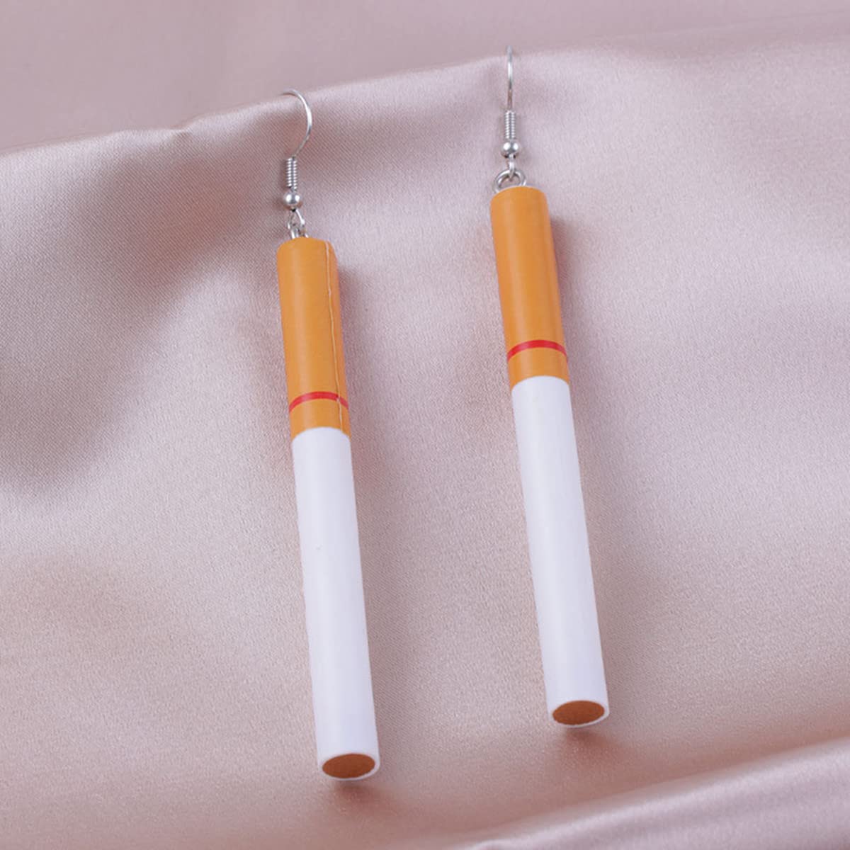 Funny Cigarette Butt Drop Dangle Earrings - Harajuku Punk Fashion Jewelry for Women | Wacky Lifelike Smoking Accessory Earrings | Perfect for Costume Parties, Halloween & Edgy Street Style