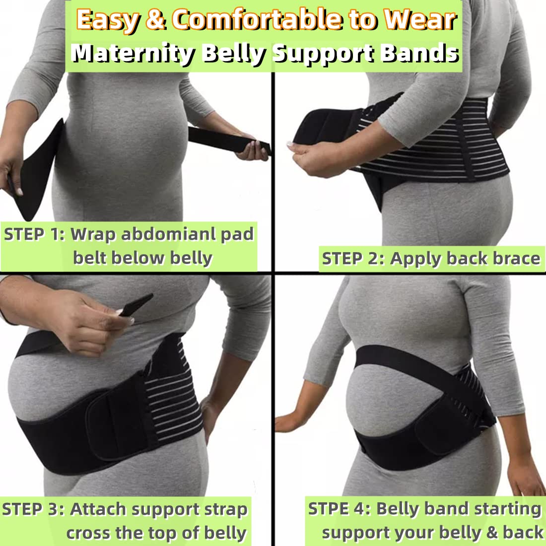 **Maternity Belly Band - Pregnancy Abdominal Support Belt for Women - Soft & Breathable Back Brace to Relieve Pain & Strain - Adjustable Fit (Small, Beige) - Perfect for Workouts, Daily Wear & Postpartum Recovery**