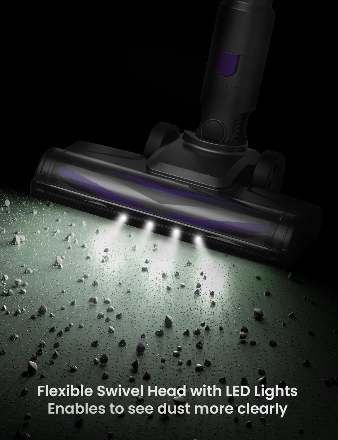 V8PRO Cordless Vacuum Cleaner - 25KPa Powerful Suction, Self-Standing Stick Vacuum with 35Min Runtime, 6-in-1 Lightweight for Hardwood Floors, Carpets & Pet Hair (Purple) - Perfect for Quick Home Cleaning & Pet Owners
