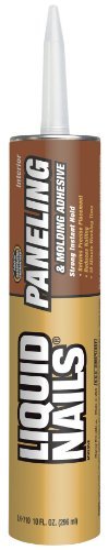 Liquid Nails LN710 10-Oz Heavy Duty Construction Adhesive for Paneling, Molding & Trim - Strong Bonding Glue for Wood, Metal & Drywall - Perfect for Home DIY Projects & Professional Repairs