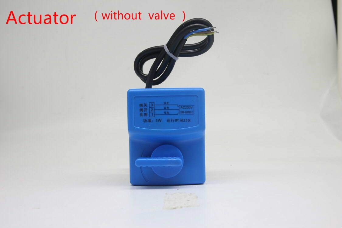 220V/24V 2-Way Motorized Brass Ball Valve with Electric Actuator - Automatic & Manual Control (DN15-DN25) for Water, Gas & HVAC Systems