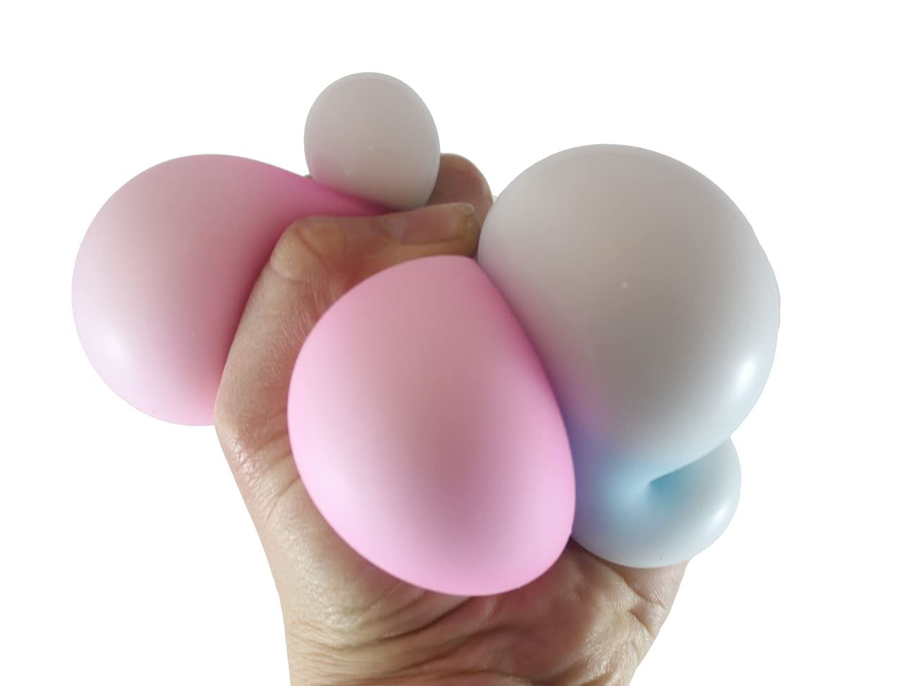 Glow in The Dark Stress Balls Set of 2 - Squishy Sensory Squeeze Balls for Anxiety Relief & Fidget Toys - Perfect for Kids, Adults, Office & Therapy Use (Random Colors)