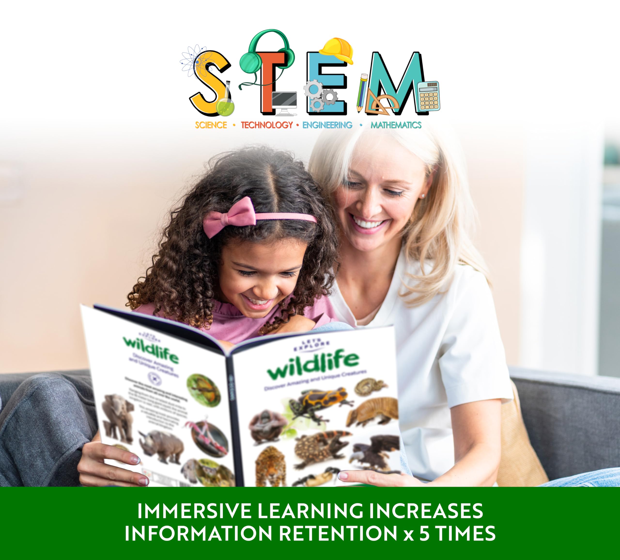 Kids VR Headset - STEM Educational Virtual Reality Gift Set for Boys & Girls | Family Friendly VR Adventure | Explore Wildlife & Science with Smartphone VR | Perfect for Birthday Gifts & STEM Learning Activities