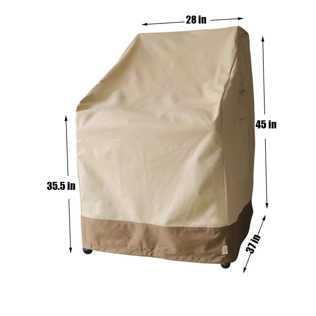 **Durable Waterproof Patio Stackable Chairs Cover - Large Outdoor Stacking Chair Protector Fits Up to 8 Chairs - Perfect for Backyard, Garden, and Poolside Use**