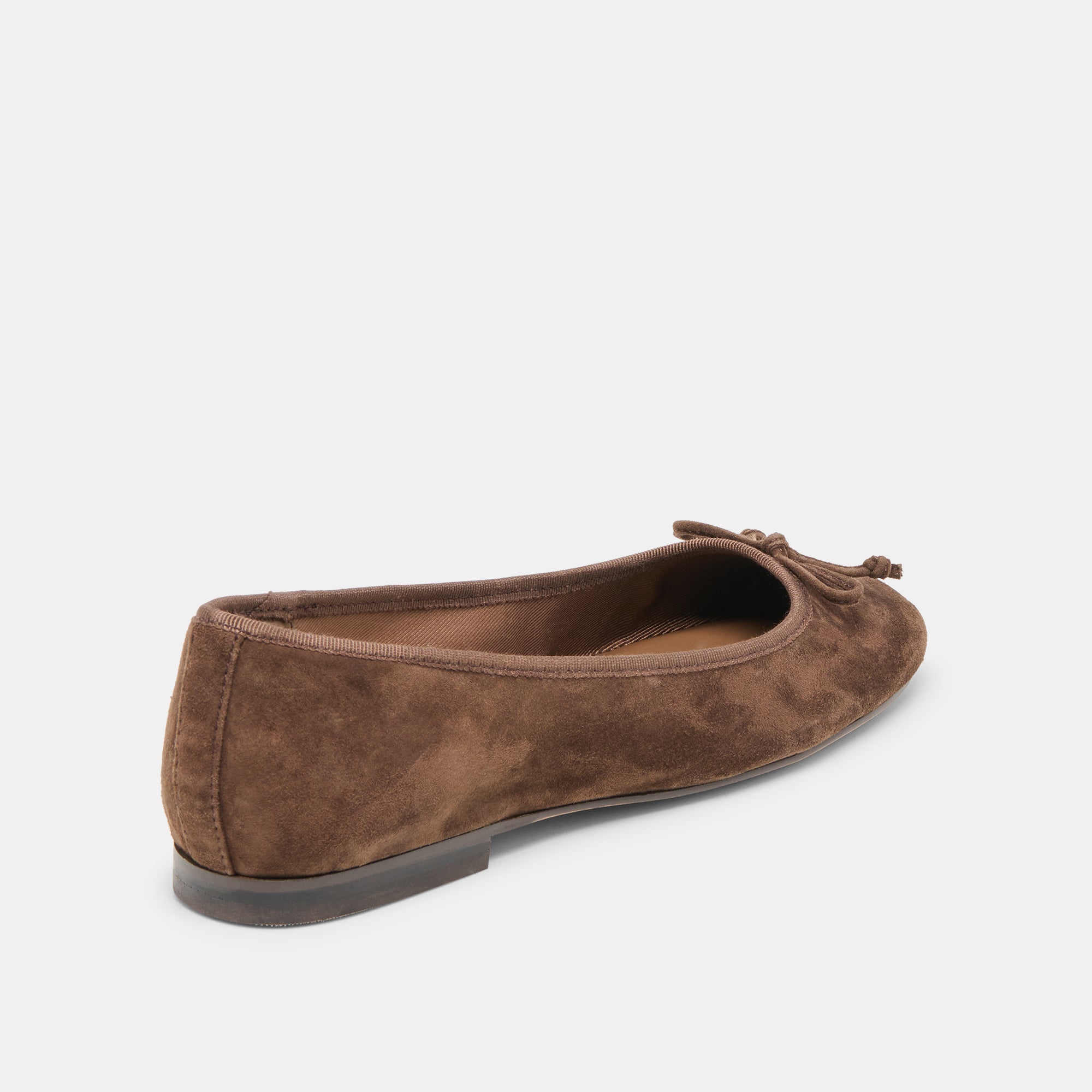 RITLA Women's Ballet Flats - DK Brown Suede Comfortable Slip-On Shoes for Casual Wear, Office & Travel