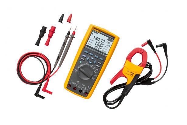 Fluke 289 True-RMS Industrial Digital Multimeter Kit with Temperature Probe & Accessories - Professional Electrical Testing for HVAC, Automotive & Industrial Maintenance