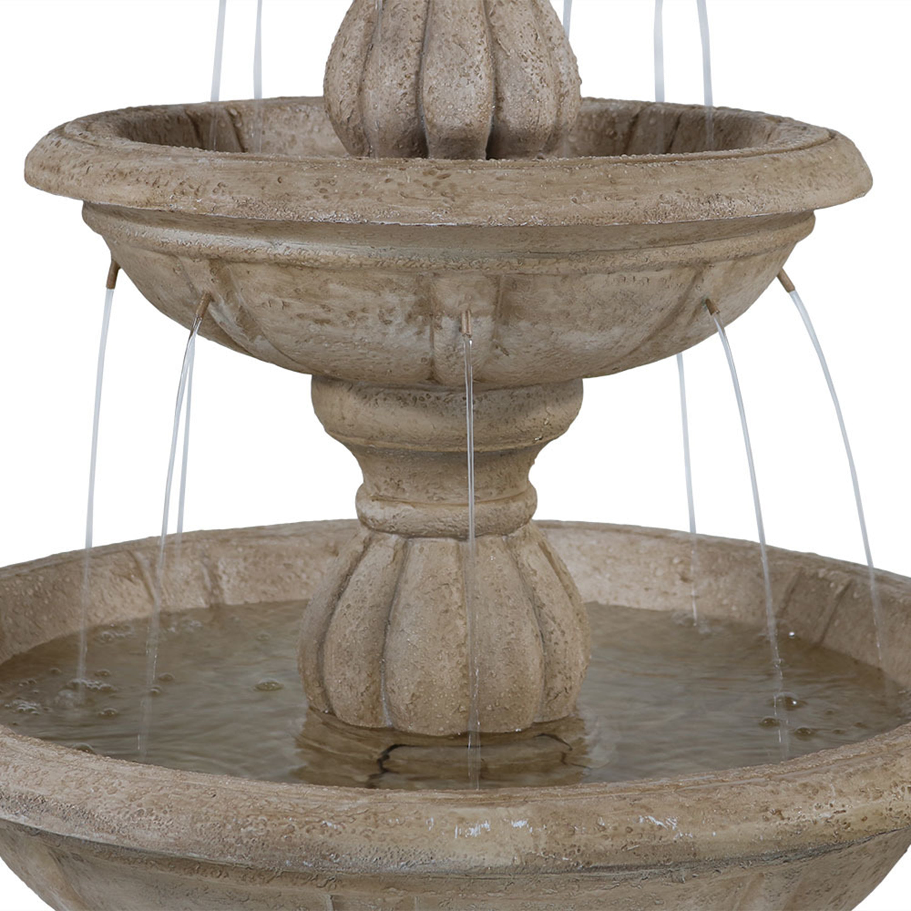 Sunnydaze 3-Tier Cornucopia Outdoor Water Fountain - 61
