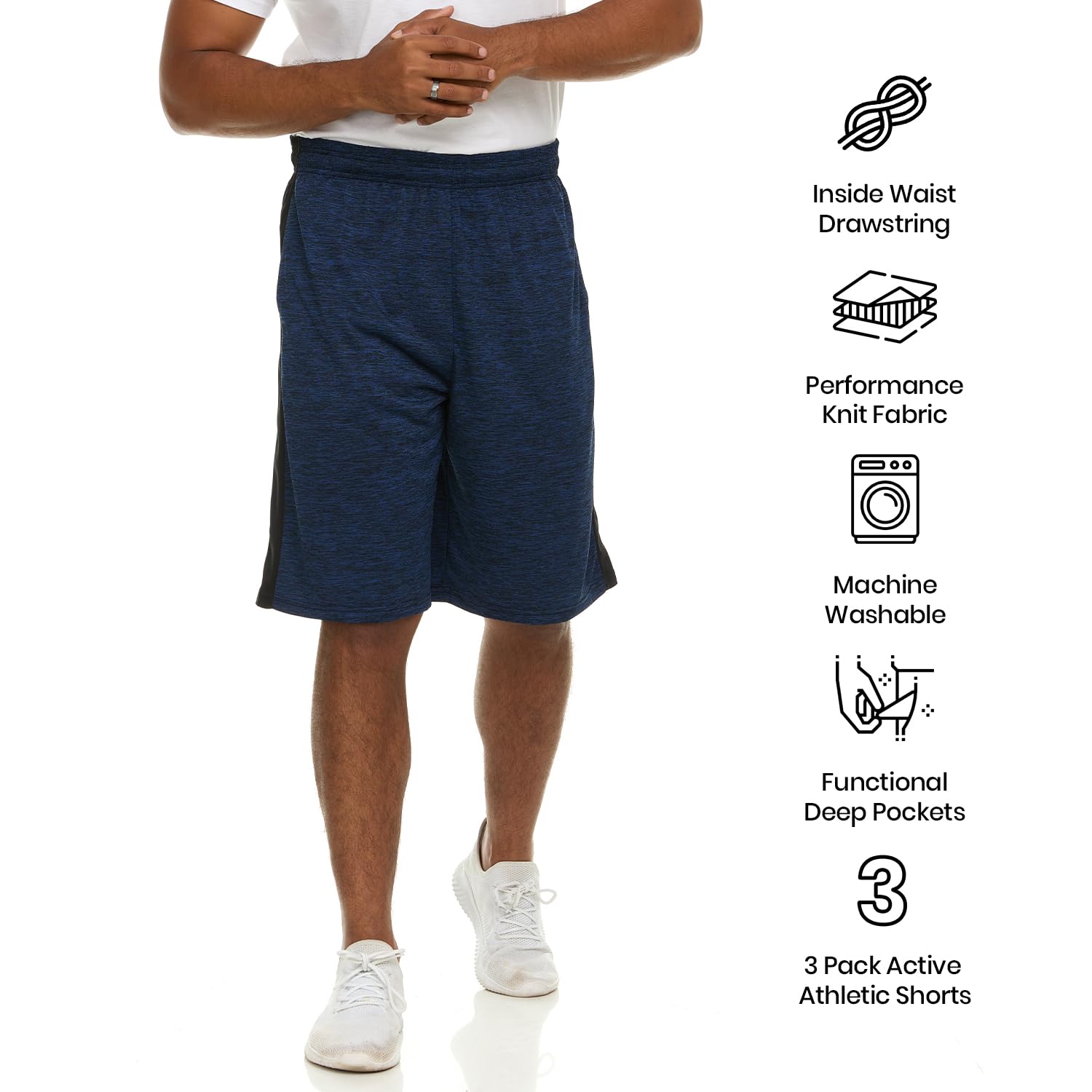 5 Pack Men's Dry-Fit Sweat Resistant Athletic Shorts for Running, Gym & Workout - Breathable Quick-Dry Activewear for Men