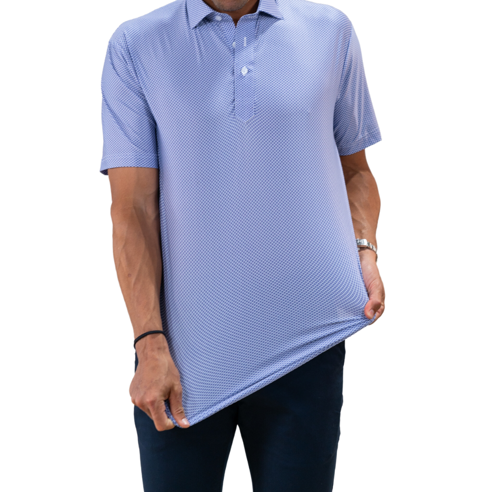 Men's Congressional Navy Featherweight Flex Polo Shirt - Breathable & Comfortable for Golf, Business & Casual Wear