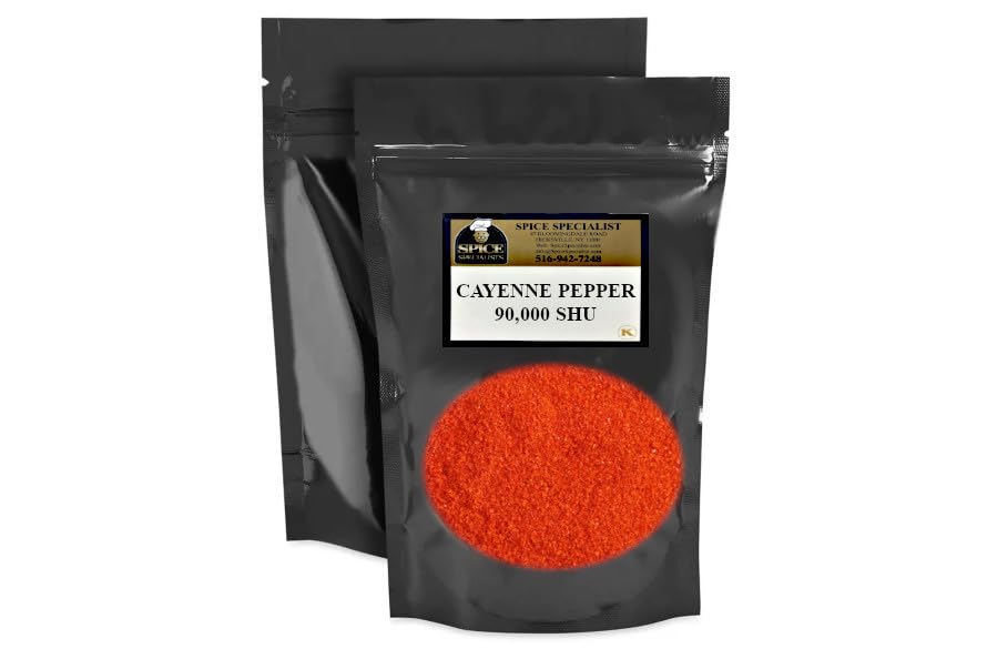 Organic Cayenne Pepper Powder (90,000 HU) - 1 lb Resealable Bag - Kosher Certified - Hot & Spicy Cooking, Seasoning, Chili, Sauces & Health Supplements