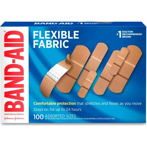 BAND-AID Brand Fabric Adhesive Bandages, Assorted Sizes 80 Count/Box - First Aid for Cuts, Scrapes & Wounds at Home, Work or Travel