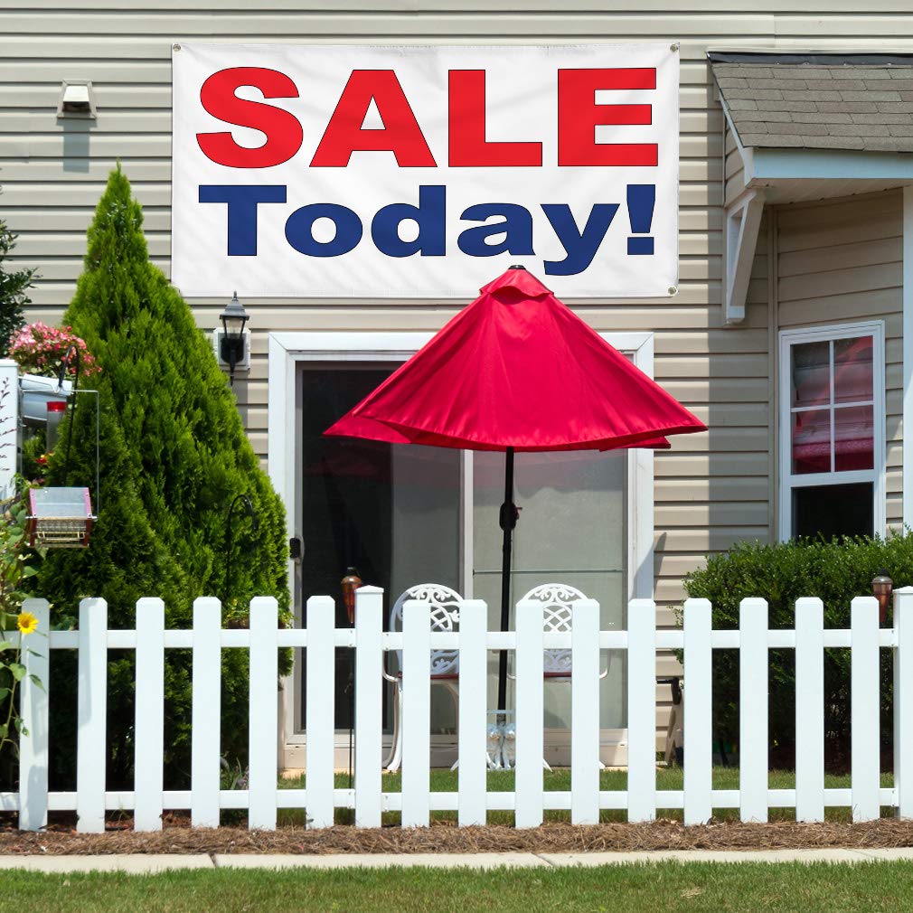 Premium Vinyl Banner - 48x96 Inches, 8 Grommets - Weatherproof Outdoor Business Sign for Yard, Industrial Use - Multiple Sizes Available (Red/Blue) - Perfect for Advertising, Events, and Construction Sites