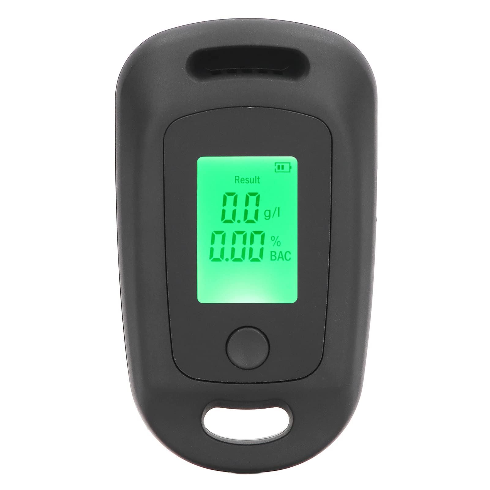 CHICIRIS Portable Breathalyzer - USB Rechargeable Alcohol Tester with Hanging Hole, High Accuracy 3.7V Battery & Built-in Light | Lightweight Design for Personal & Professional Use | Perfect for Nightlife, Workplace Testing & Road Safety (Black)