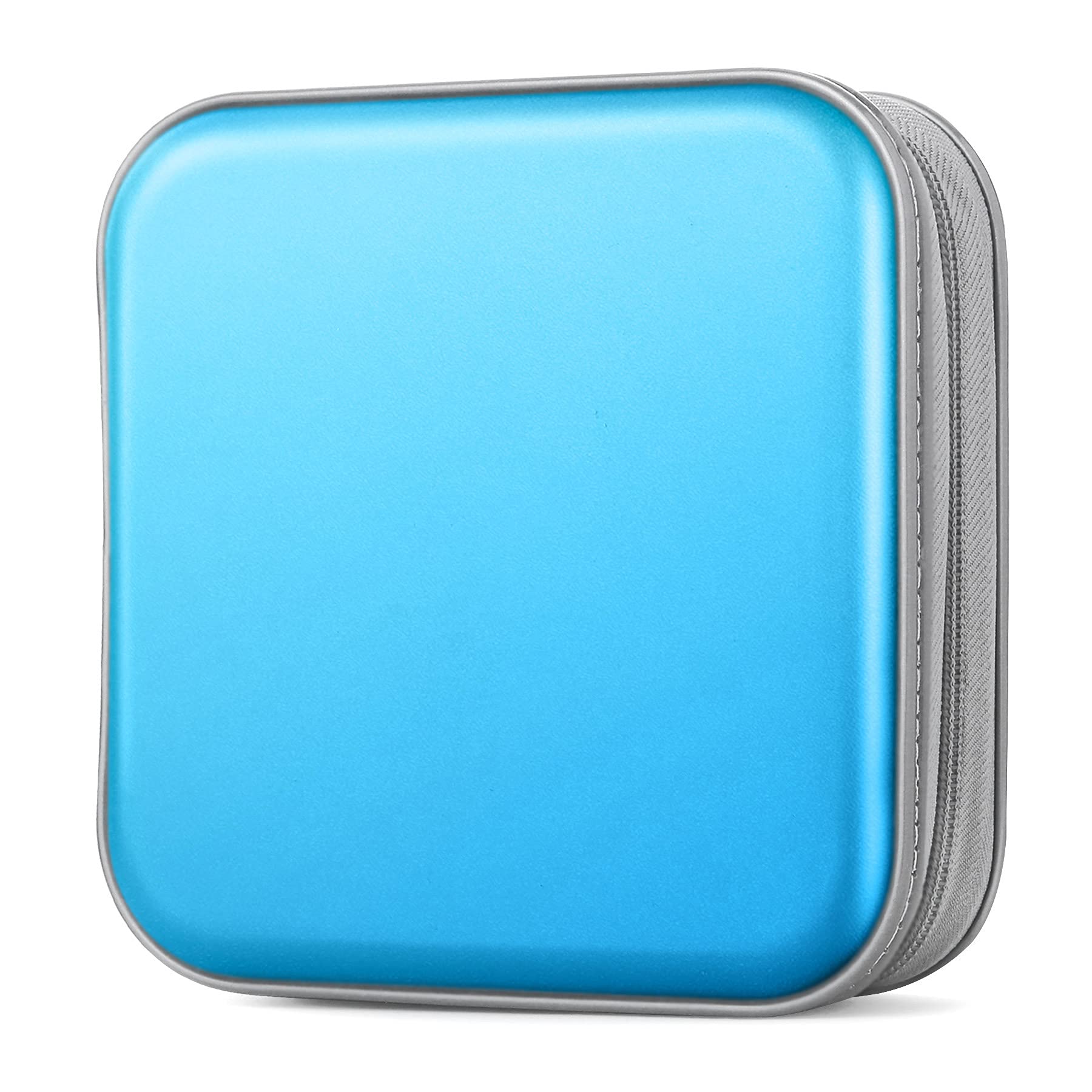 40-Disc Heavy Duty CD/DVD Case Wallet Holder - Sky Blue Storage Binder Album for Music, Movies & Data Discs - Perfect for Travel, Home Organization & Media Collections