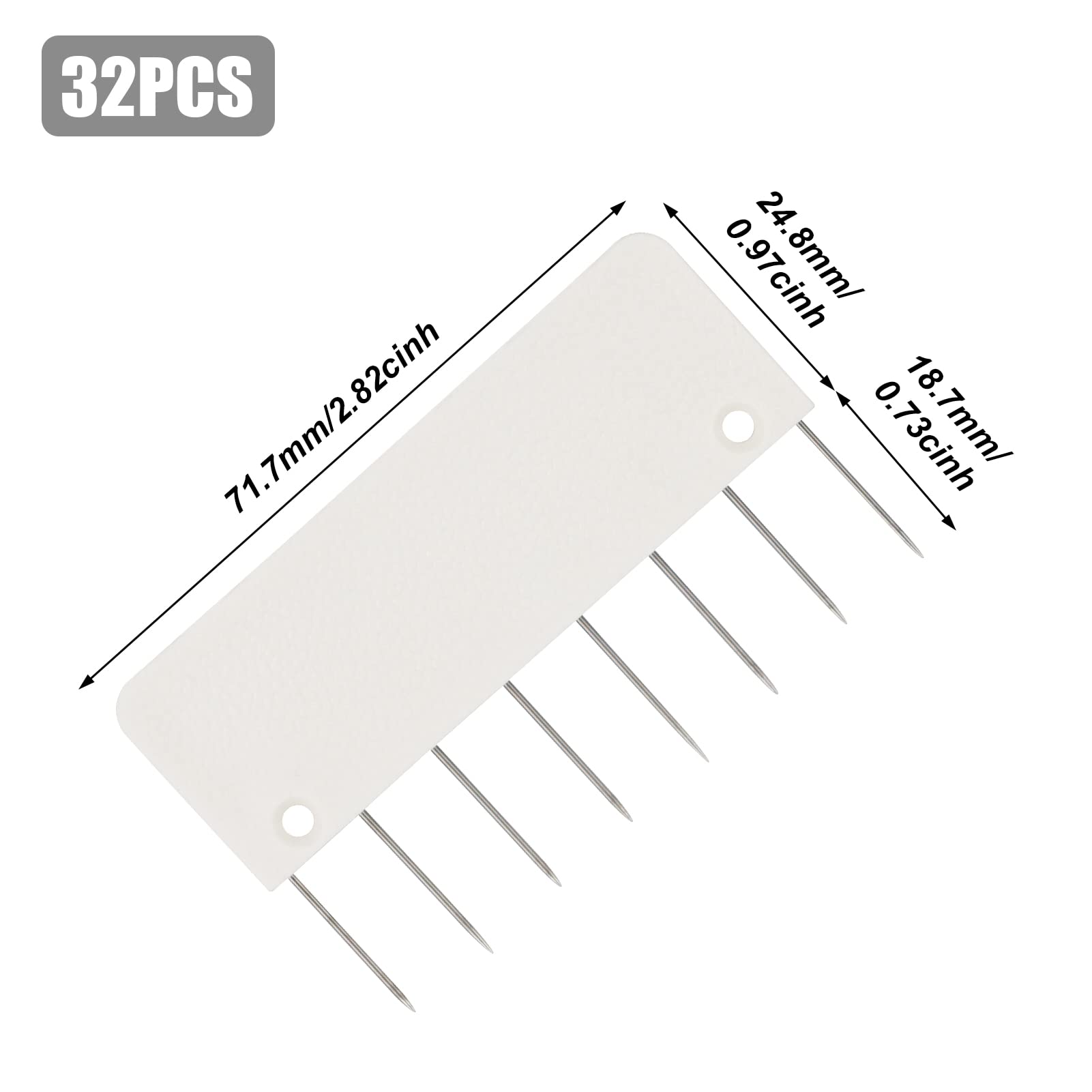 LAMXD 8 Pins Knit Blocking Pins Kit with 32 Combs - Perfect for Blocking Knitting, Crochet, Lace & Needlework Projects - Works with Knitting Blocking Mats - Ideal for Handmade Shawls, Sweaters & DIY Craft Projects