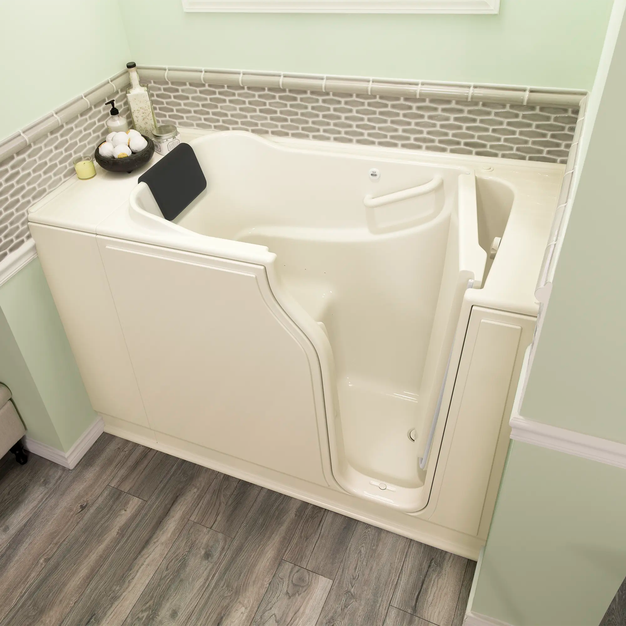 Premium 30 x 52 Inch Gelcoat Walk-in Bathtub with Air Spa System - Right Hand Drain - Ideal for Elderly & Mobility Support, Relaxing Hydrotherapy at Home