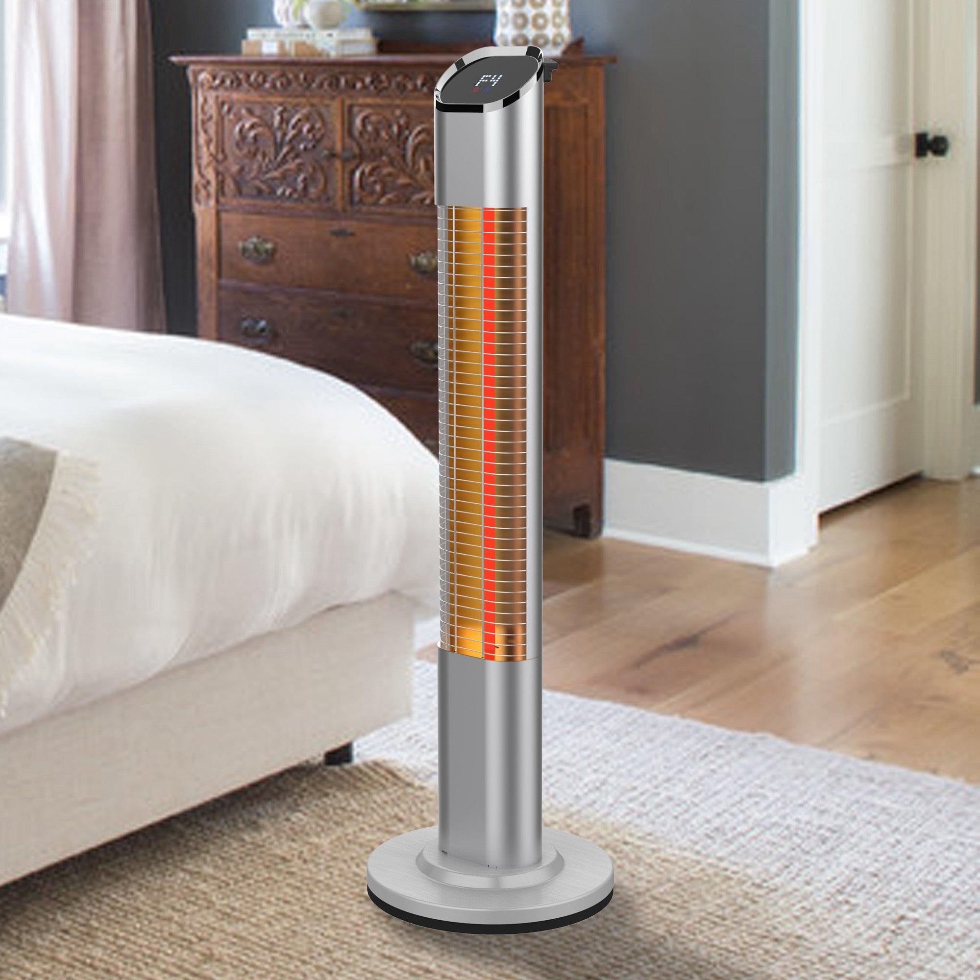 1500W Electric Patio Heater with Remote Control & 24H Timer - Infrared Outdoor/Indoor Heater for Patio, Deck, Garden, Restaurant, and Backyard Use