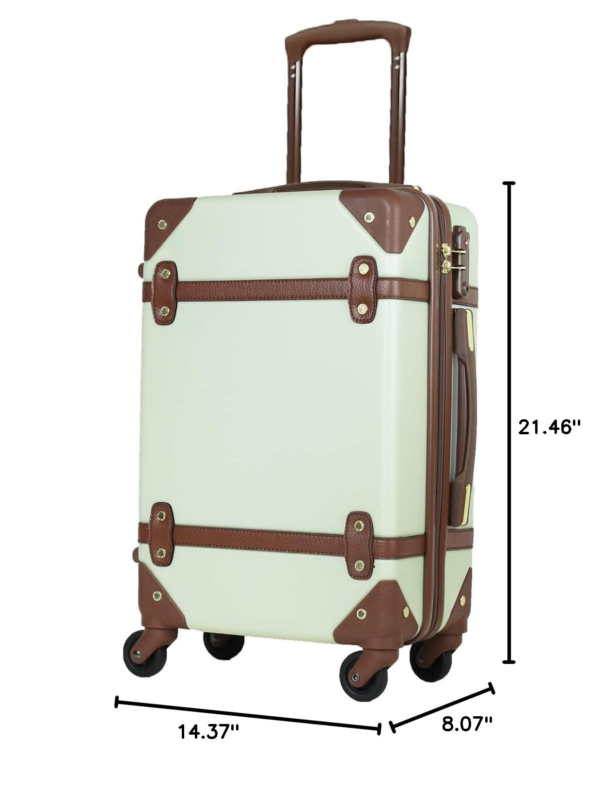 TSA Approved Trolley Luggage Suitcase with YKK Zipper - 20