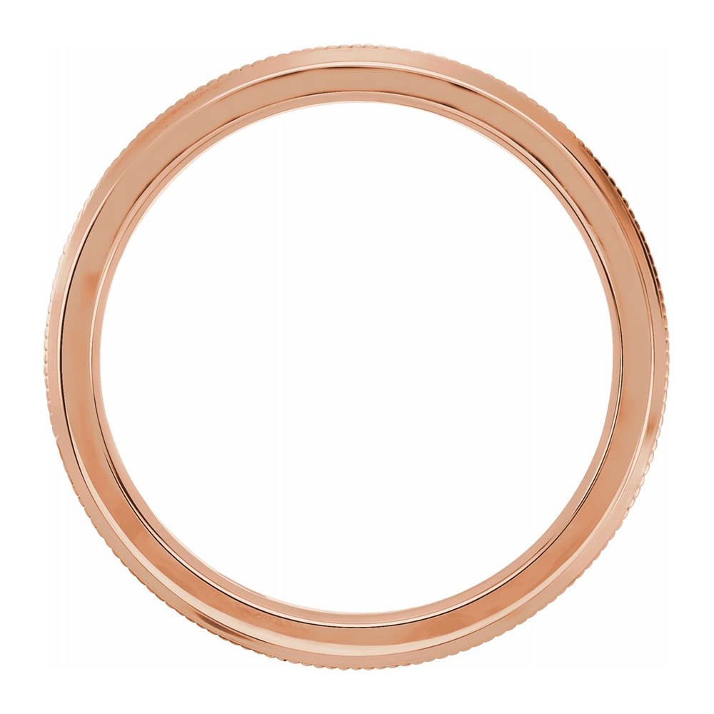 14K Rose Gold Knife Edge Band - Elegant & Durable for Daily Wear