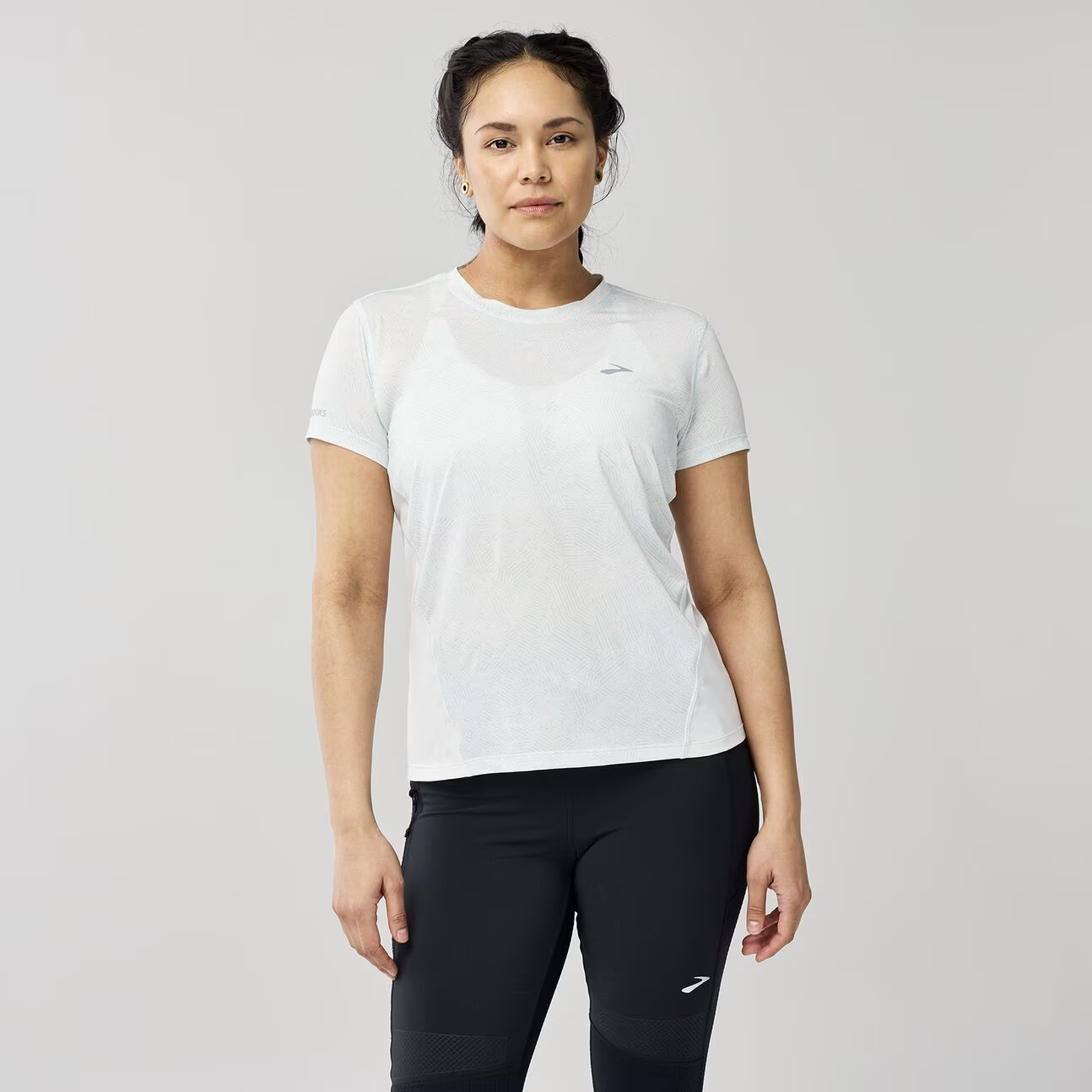 Brooks Women's Sprint Free 3.0 Short Sleeve Running Shirt - Lightweight Moisture-Wicking Top for Gym, Jogging & Outdoor Workouts