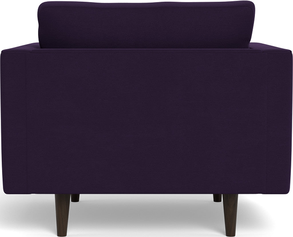 Ladybird 42 Arm Chair - Modern Accent Chair for Living Room, Bedroom & Office - Comfortable Upholstered Lounge Chair with Wooden Legs