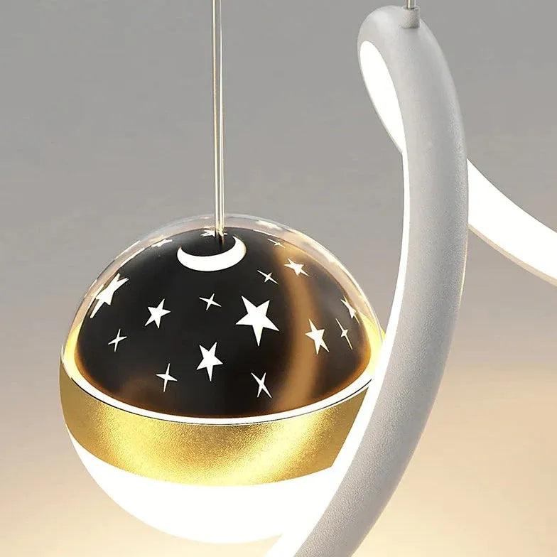 Modern Wavy Spherical Pendant Light for Dining Room - Elegant Ceiling Lighting Fixture for Kitchen Island, Breakfast Nook & Home Decor