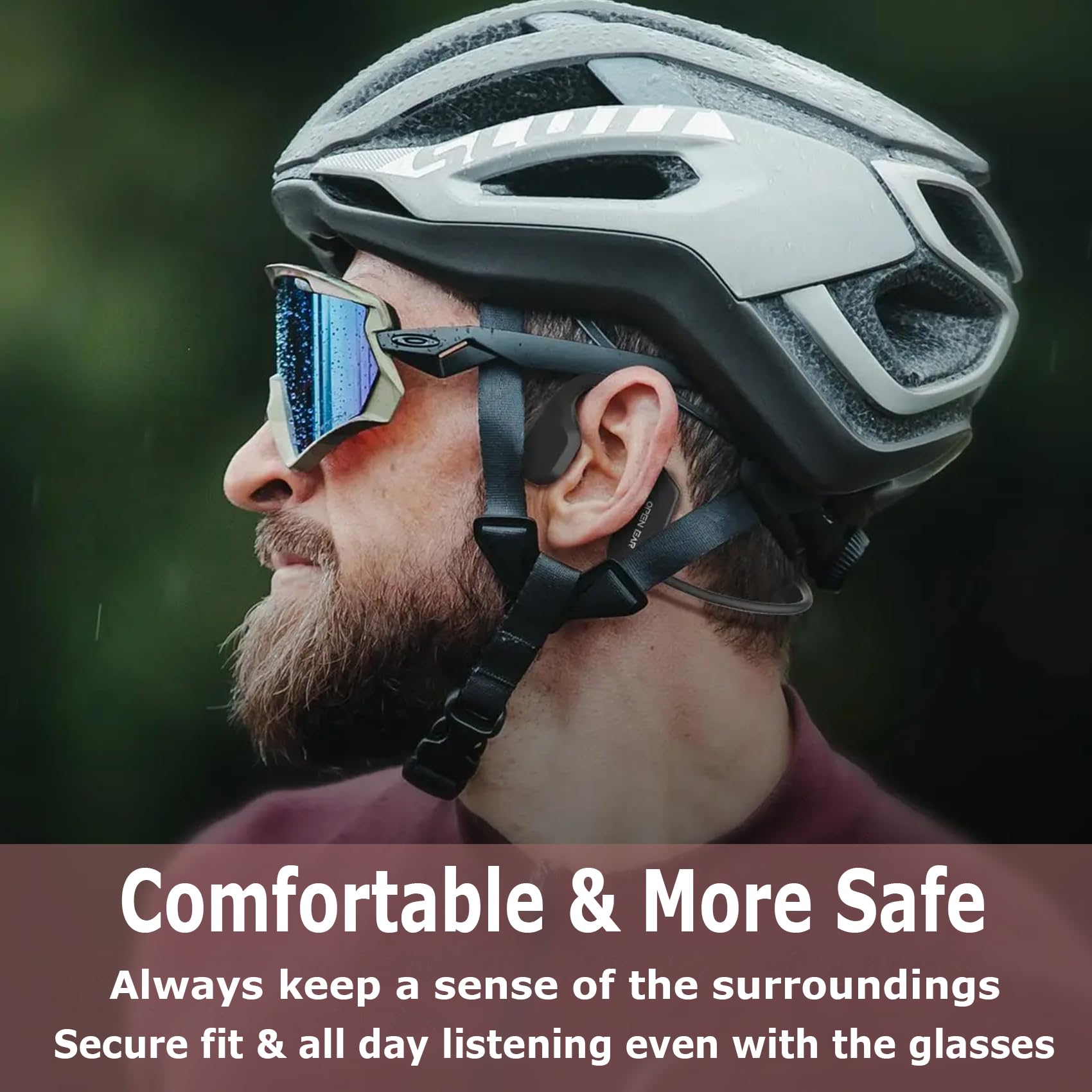 **Wireless Bone Conduction Headphones with Magnetic Charging, Open-Ear Bluetooth 5.3 Headset with Mic – Sweatproof & Lightweight for Running, Cycling, Workouts, Driving – Perfect for Indoor & Outdoor Sports & Office Use**