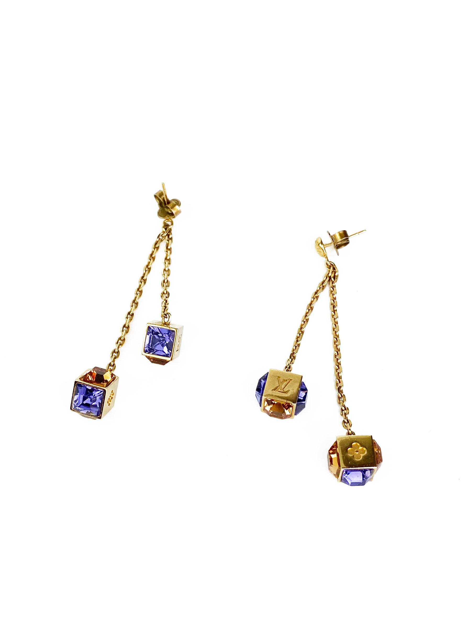 Authentic Louis Vuitton Gamble Earrings - Luxury Gold-Plated Hoop Earrings for Women | Perfect for Parties, Date Nights & Special Occasions