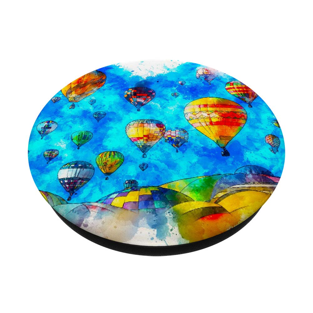 Hot Air Balloon Pop Socket - Swappable Phone Grip for iPhone, Samsung & Tablets | Cute Balloon Festival Accessory | Perfect for Travel, Selfies & Daily Use