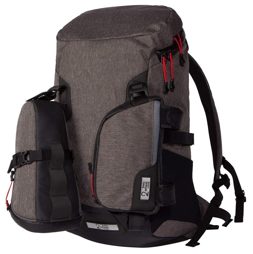Two Wheel Gear Commuter Laptop Backpack - Water Resistant 26L with Padded 15in Laptop Compartment | Durable Travel Backpack for Work, Cycling, Hiking & Daily Use | Graphite Gray Backpack for Professionals & Students