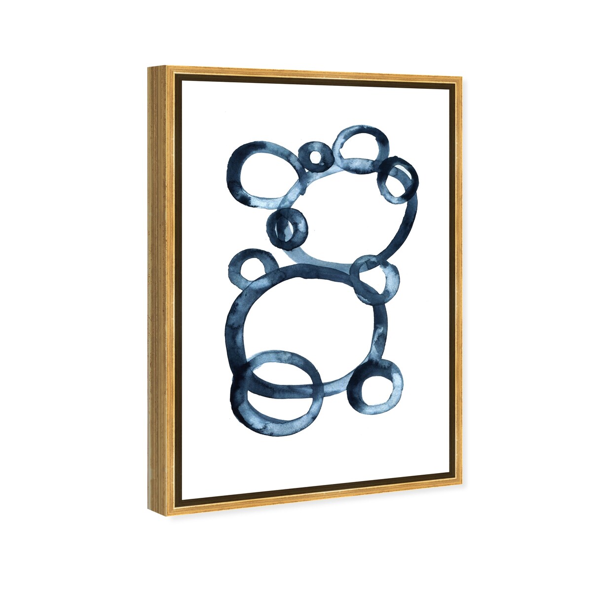 Bear Bubbles Modern Baby Bear Fingerpainted Art - White Framed Canvas Wall Print for Nursery & Boys Room Decor - Perfect for Baby Showers, Kids Bedrooms & Playroom Wall Art