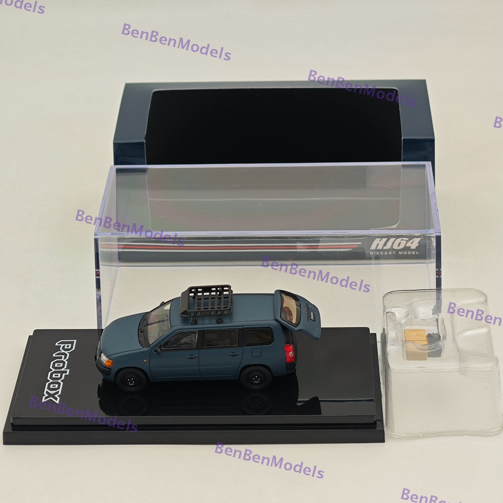 1/64 Scale Hobby Japan Toyota Probox Customized Version Matte Blue Diecast Model Car HJ643062BL - Perfect for Collectors, Display, and Toy Car Enthusiasts