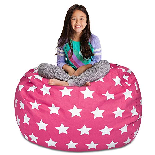 Canvas White Stars on Pink