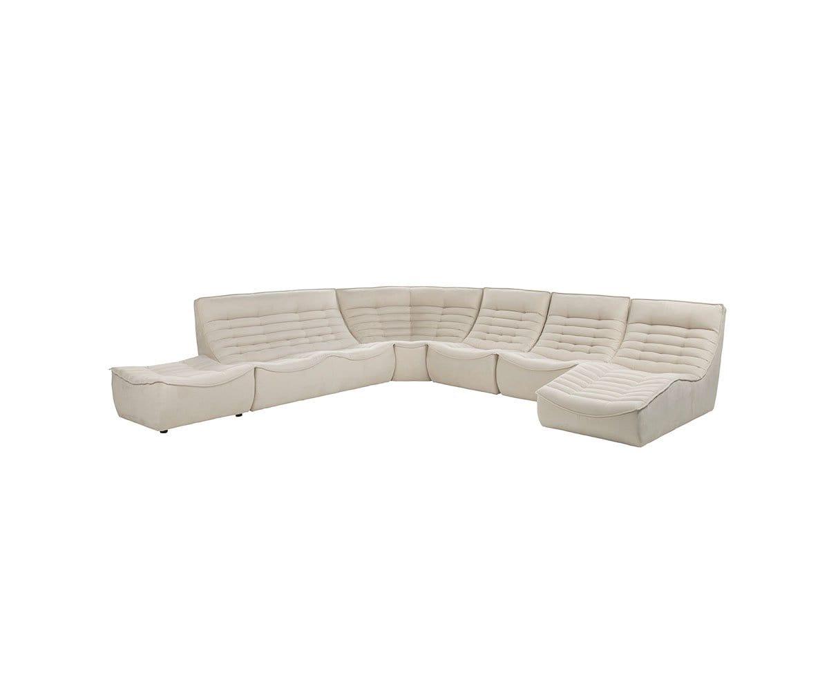 Diego 6-Piece Modular Sectional Sofa Set - Modern L-Shaped Couch with Reversible Chaise for Living Room, Lounge & Family Room - Comfortable & Stylish Home Furniture